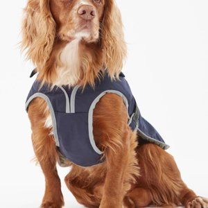 BARBOUR MONMOUTH WATERPROOF DOG COAT in Indigo /Tartan MSRP$85 Great Reviews